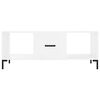 vidaXL Coffee Table High gloss white Engineered wood, iron Medium