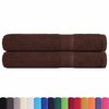 vidaXL Towel Set of 2 Brown 100% cotton Large Durable Towel