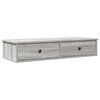 vidaXL Wall Shelf Gray Sonoma Engineered wood Medium Wall Shelf