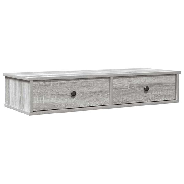 vidaXL Wall Shelf Gray Sonoma Engineered wood Medium Wall Shelf