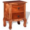 vidaXL Nightstand Brown Solid Acacia Wood Nightstand Rectangular
