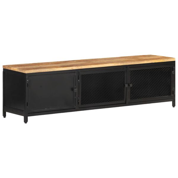 vidaXL TV Cabinet Natural brown and black