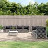 vidaXL Garden Lounge Set White and Dark Grey