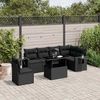 vidaXL Garden Sofa Set Black