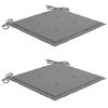 vidaXL Outdoor Chair Set of 2 Grey, Natural Wood