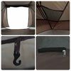 vidaXL Fishing Tent 5-Person Brown Waterproof