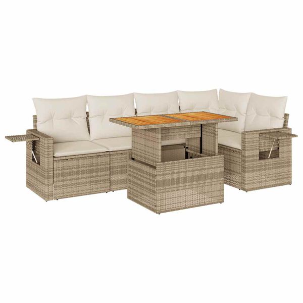 vidaXL Garden Sofa Set Beige