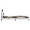 vidaXL Bed Frame "Viana" with LED without Mattress White and Black 31.5"x78.7"