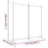 vidaXL 2-Panel Room Divider Black 68.9"x70.9" Fabric
