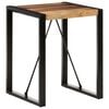 vidaXL Dining Table Black Solid Acacia Wood Compact Industrial