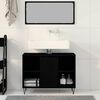 vidaXL Bathroom Cabinet Black 31.50 x 12.99 x 23.62 in Engineered Wood