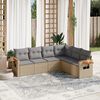 vidaXL Garden Sofa Set Beige and light grey