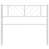 vidaXL Headboard White Powder-Coated Steel Twin Classic/Traditional