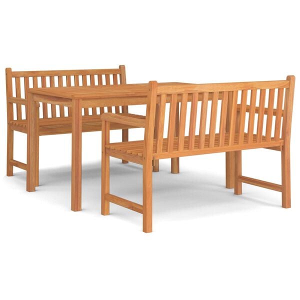vidaXL Garden Dining Set Teak Fine sanded teak hardwood Medium Durable