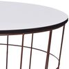 vidaXL Coffee Table Gold, White Metal, MDF 15.7 in across