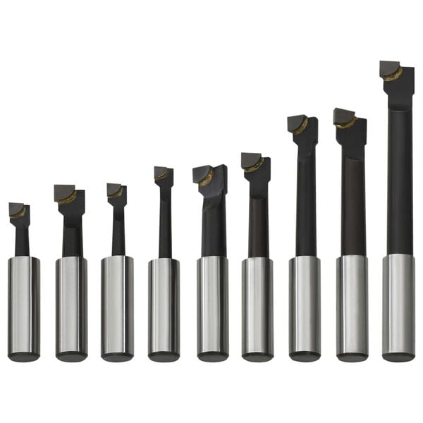 vidaXL Boring Cutters 9 pcs 0.47 " with Wood Base