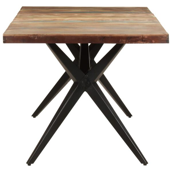vidaXL Dining Table Mixed color Solid reclaimed wood 70.9x35.4x29.9 in