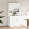 vidaXL Kitchen Cabinet White 37.4"x19.7"x70.9" Engineered Wood