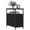 vidaXL Bedside Cabinet Black Engineered wood Compact Adjustable Feet