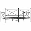 vidaXL Daybed With Trundle Black Steel 39.4x74.8 inches mattress size