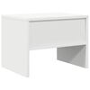 vidaXL Bedside Cabinet White Engineered wood Compact Bedside Cabinet