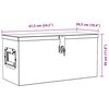 vidaXL Aluminum Box 24.2"x10.4"x11.8" Silver