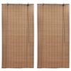 vidaXL Bamboo Roller Blinds 2 pcs 59.1" x 86.8" Brown