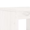 vidaXL Garden Dining Set White Solid pine wood 32.5 in x 32.5 in x 29.9 in