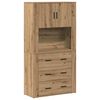 vidaXL Highboard artisan oak 80 x 33 x 150 cm Engineered wood