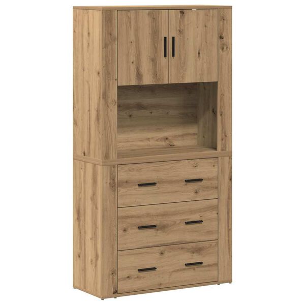 vidaXL Highboard artisan oak 80 x 33 x 150 cm Engineered wood