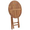 vidaXL Garden Table Teak Teak Hardwood 24 in diameter Foldable