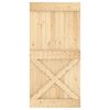 vidaXL Sliding Door with Hardware Set 39.4x82.7" Solid Wood Pine