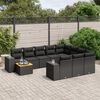 vidaXL Garden Sofa Set Black PE rattan Large Modular Garden Sofa Set
