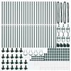 vidaXL Fence Post Other 26 pcs Grey 1.26 x 1.26 x 34.84 in Steel