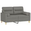 vidaXL 2-Seater Sofa with Pillows&Cushions Dark Gray 47.2" Fabric