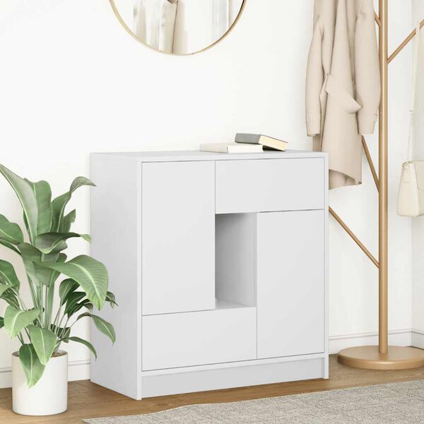 vidaXL Sideboard White Engineered wood Medium Sideboard Rectangular