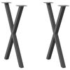 vidaXL Dining Table Leg Set of 2 Anthracite Powder-coated Steel Small