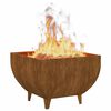 vidaXL Fire Pit 19.7"x19.7"x14.6" Corten Steel