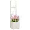 vidaXL Garden Planter White 36 x 36 x 140 cm Polypropylene