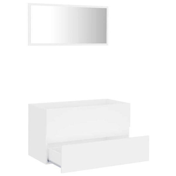 vidaXL Bathroom Furniture Set White Engineered Wood Medium