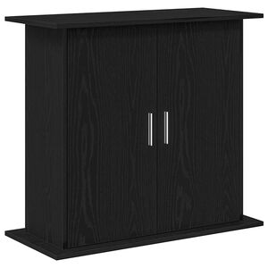 vidaXL Aquarium Stand Black Oak Engineered wood 31.9 x 14.2 x 28.7 in