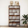 vidaXL Bookcase Smoked oak Engineered wood Medium Bookcase Rectangular