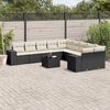 vidaXL Garden Sofa Set Black