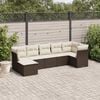 vidaXL Garden Sofa Set Brown, Cream white