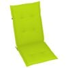 vidaXL Patio Chairs 4 pcs with Bright Green Cushions Solid Teak Wood