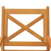 vidaXL Dining Chair Set of 3 Natural Acacia Solid Acacia wood Standard