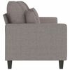 vidaXL 3-seater Sofa Taupe Polyester Fabric 3-seater 3-Seater Sofa