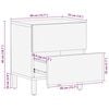 vidaXL Bedside Cabinet Acacia Solid acacia wood, engineered wood, and metal