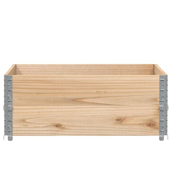 vidaXL Pallet Collars 2 pcs 39.4x39.4" Solid Wood Pine