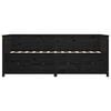 vidaXL Day Bed Black Solid pine wood Small Twin Day Bed Rectangular